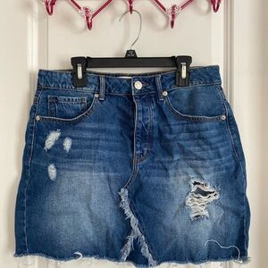 Forever 21 Blue Mini Pencil Skirt